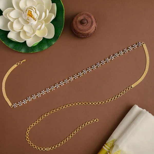 GJ Polish Floral Design Stone Hipchain